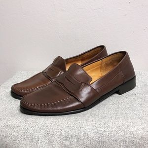 Bally Webb Grained Deer Leather Penny Loafer 9.5